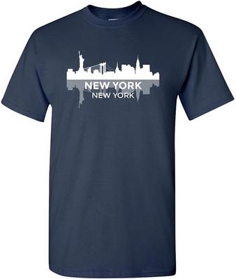 Skyline di New York NYC - Maglietta Classica Orgoglio Città Natale Squadra Sportiva - Blu Navy