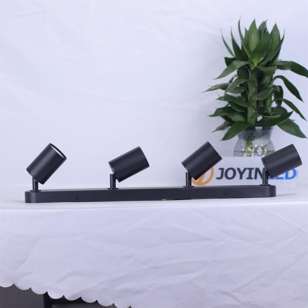 3 Light 4 Light Track Lighting Fixtures Matte Black Metal Directional Ceiling Spotlight GU10 Flush Mount Track Light