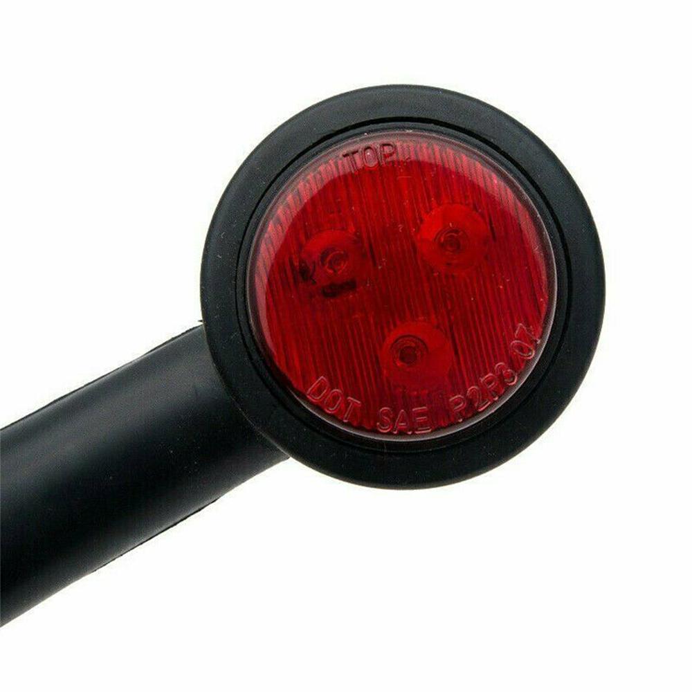 2xLED Side Outline Stalk Marker Lights Lamp Side Marker Lights For Trailer Truck Carvan Lamp 12-24V
