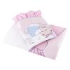 MORIPiLO Sanrio Ruffled Duvet Cover and Pillowcase Single Size Kitty Soft Peach Cute Makura no 426100 Set, (Hello Skin), Pink, 150x210cm, Merchandise,