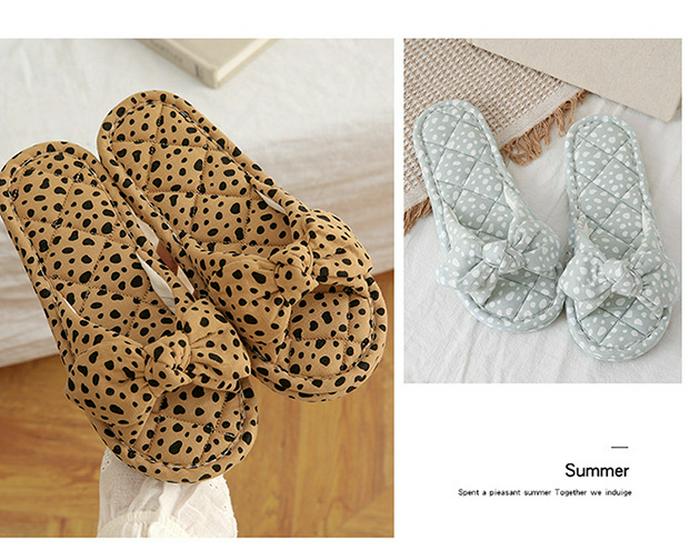 Ručně vyráběné bavlněné pantofle pro ženy - Protiskluzové, teplé a pohodlné pro všechna roční období do interiéru