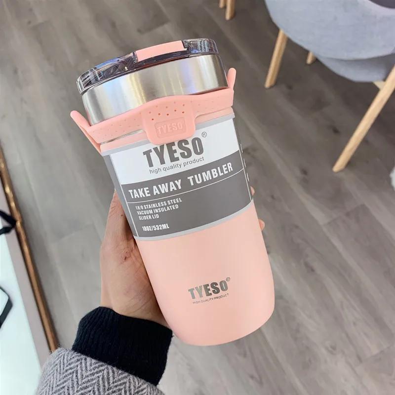 Double-layer Thickened Anti-fall Coffee Mug, Travel Car Thermos, 550/700ml New Fashion Stainless Steel Thermos, Gift