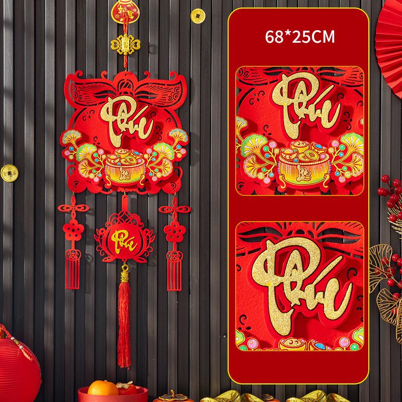 

Authentic Vietnamese Tet Decoration! 2026 Tassel Hanging Ornament for Lunar New Year Traditional Festival Decor for Home & Store