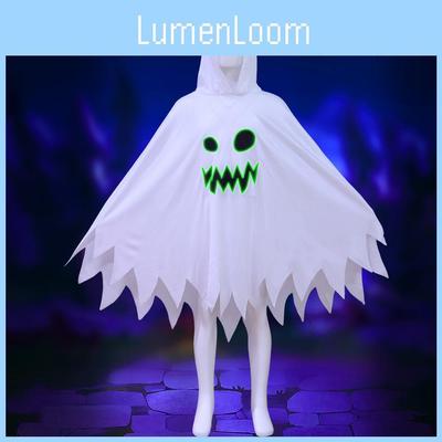 Halloween Kinder Geist Umhang mit Leuchteffekt für Kostümpartys und Bühnenauftritte