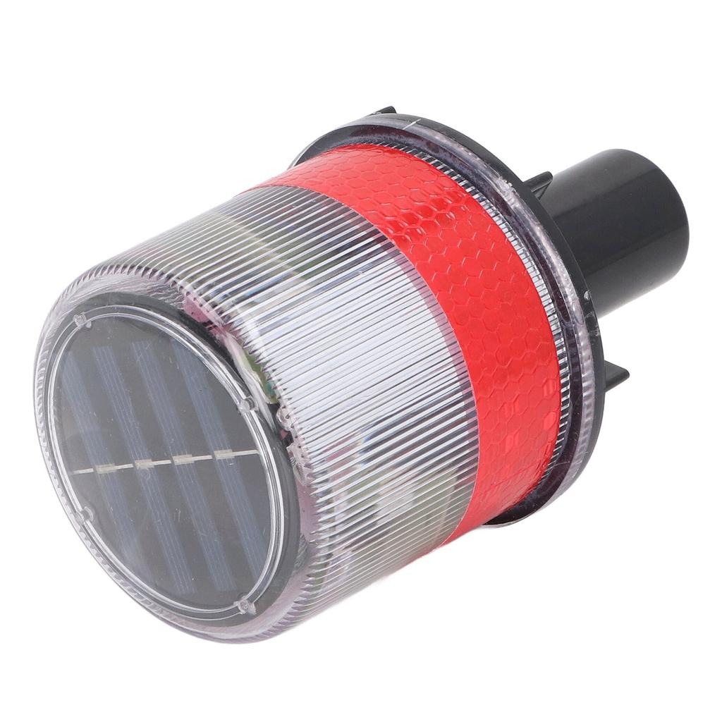 Solar Powered LED Strobe PC Shell Reflective Waterproof Switch Beacon Warning Light Safety Strobe