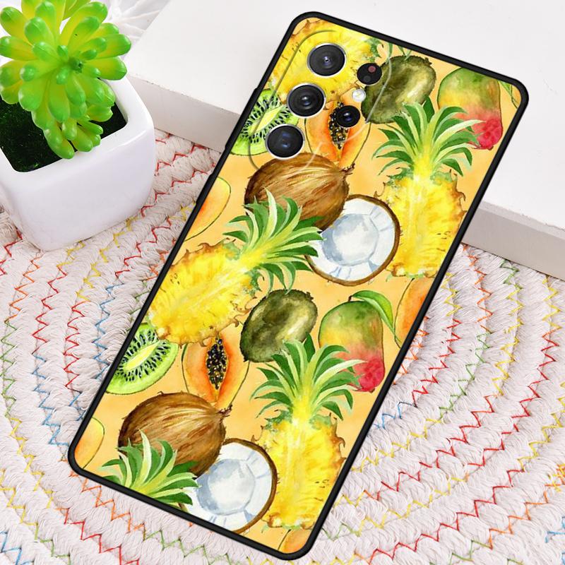 Summer Fruit Pineapple TPU Phone Case For Samsung Galaxy note 10 pro S26 S25 S24 S23 S22 Ultra Plus S21 FE S20 Shockproof Cover