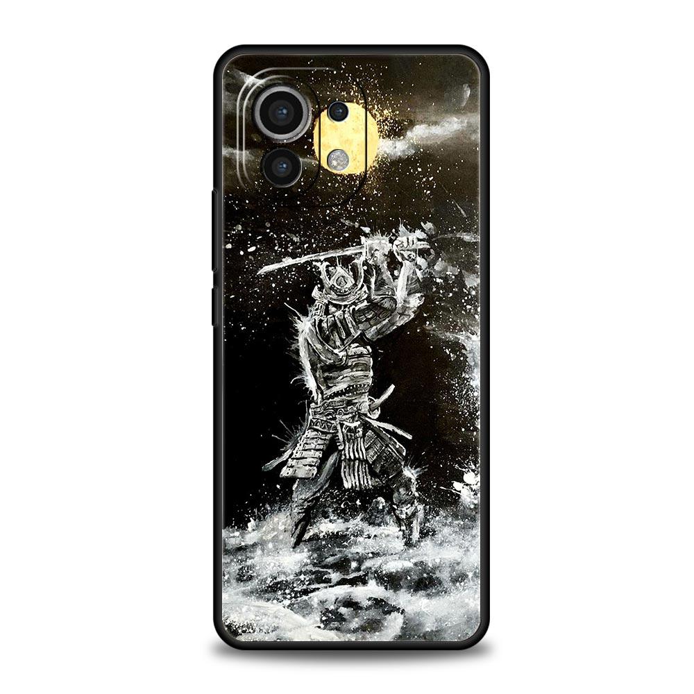 Japanese Samurai Art Phone Case For Xiaomi Mi 15 14 14T 13T 12T Pro 12 13 11 Lite 5G 11T Poco X6 X7 X5 Pro Soft TPU Cover