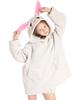 Autumn and Winter Sports and Leisure Warm TV Blanket Senior Children's Plush Comfortable Soft Bathrobe Warm Fluffy Robe