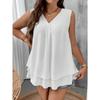 Camicette Da Donna 2026 Estate Donna Estate Nuova Camicetta Senza Maniche Monocolore Orlo Ampio Chiffon Bluse Eleganti Per Donna 2026
