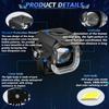 Motorcycle LED Driving Fog Lights, 60W 4000LM 4 Lighting Modes LED Auxiliary Lights IP68 Waterproof