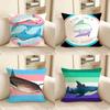Pc Trans Blahaj Shark Pillow Case Fashion Square Pillowcase Bedroom Sofa Room Ins Decoration Leisure