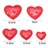 30-50pcs Printed I Love You Heart Patches Sponge Satin Fabric Heart Petals Confetti For Wedding Party Valentine's Day Decoration