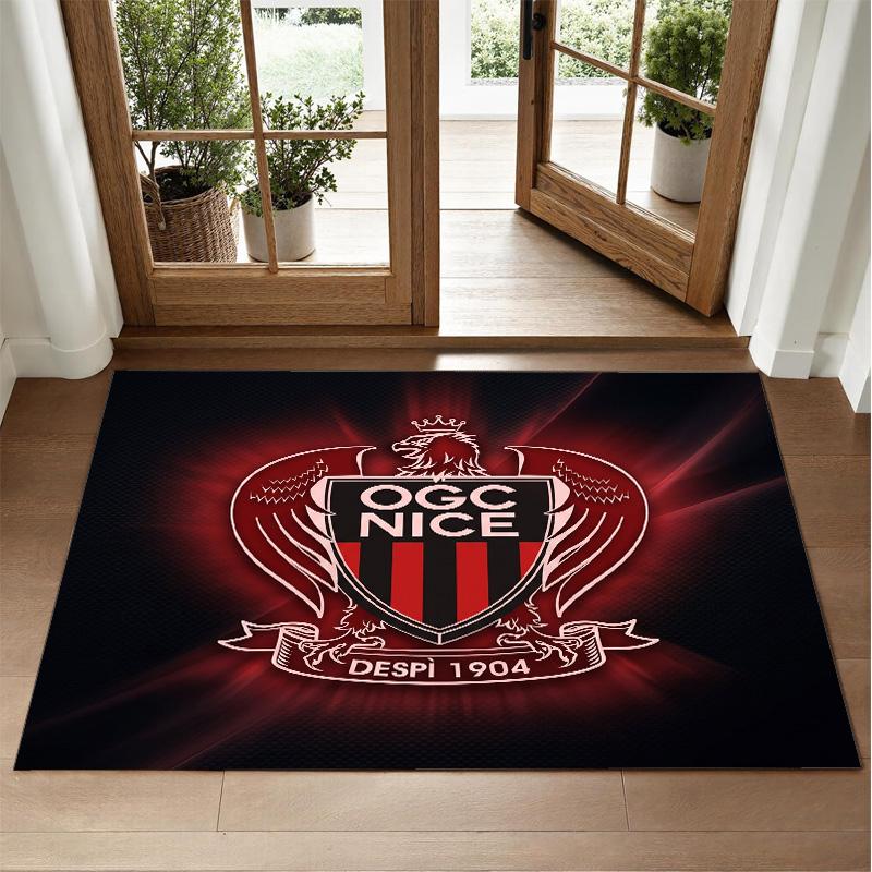 OGC Nice FC Design Crystal Velvet Rug Soft Decorative Mat for Bedroom Entrance
