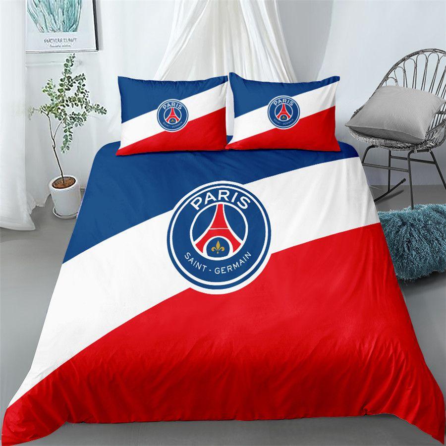 Team Logo Soccer Double 3 Piece Bedding Set Ball Sports Collection Textiles Home