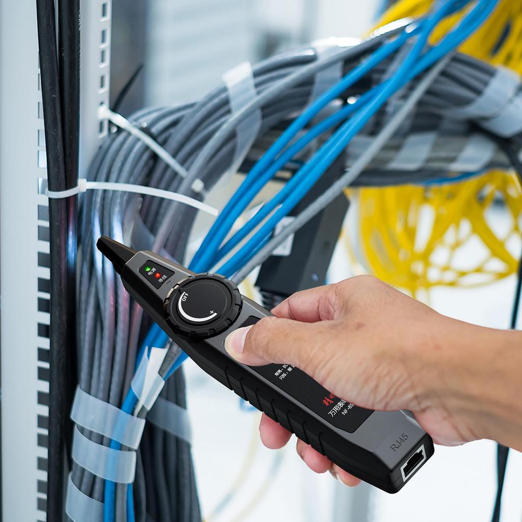 NOYAFA NF-8509 2 en 1 Probador de Cable de Red Multímetro Buscador de Líneas para Prueba POE NCV AC DC Cat5 Cat6 Voltímetro Rastreador de Cables Ethernet