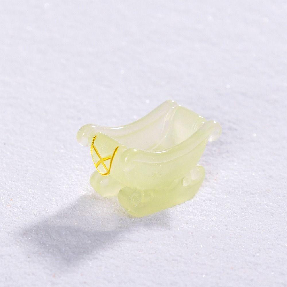 10pcs Cartoon Christmas Elderly Sled Figurine Cute DIY Mini Santa Claus Ornament Handmade Resin Crafts Santa Claus Statue