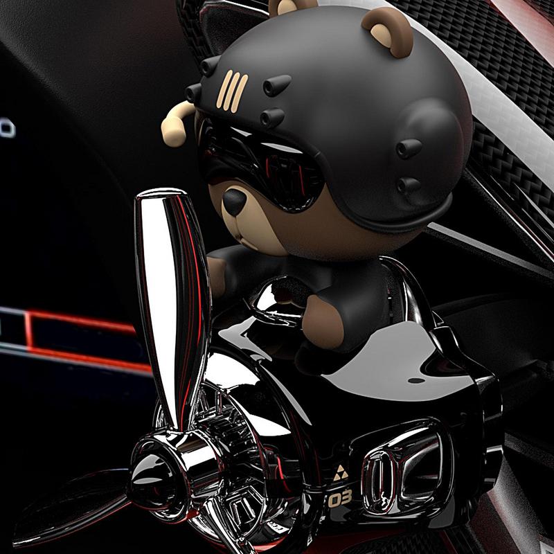 NEW Cartoon Shake Head Little Bear Pilot Car Air Freshener Perfume Automobile Interior Perfume Clip Car Ornament Accessories