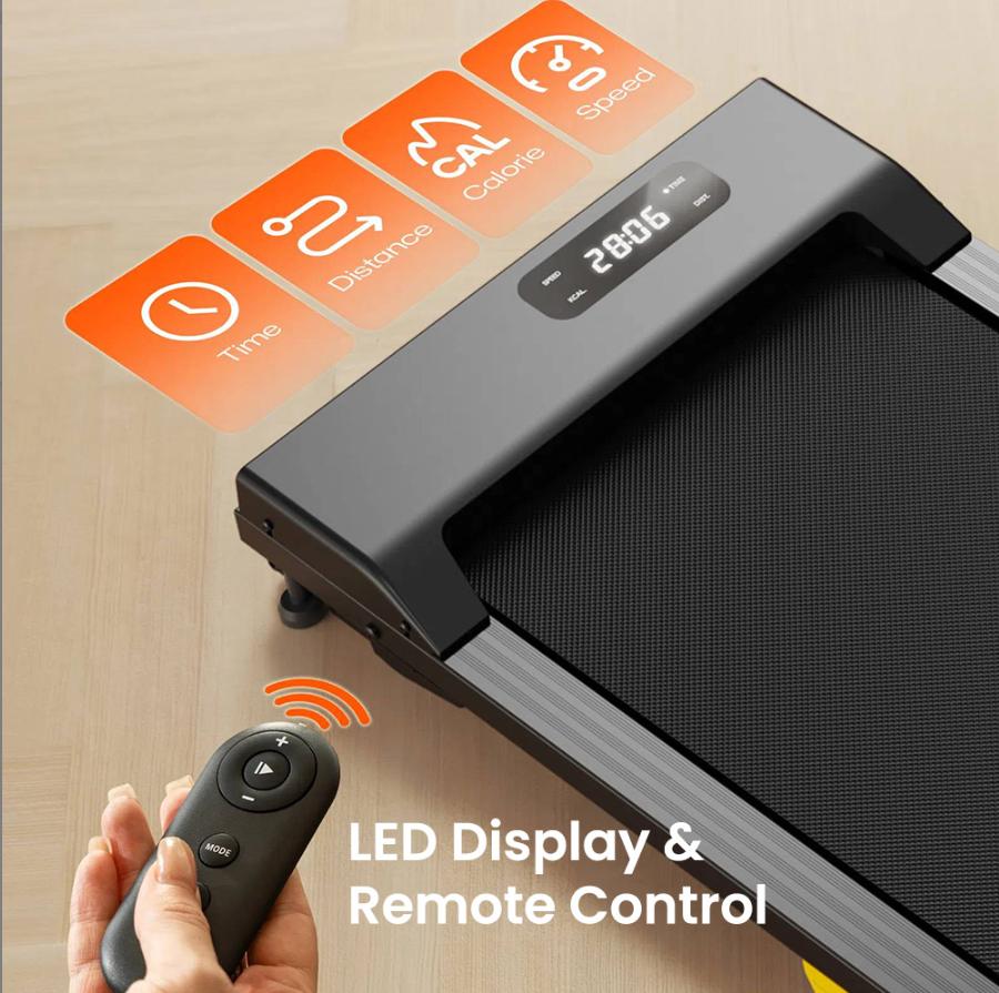 Refurbished SYSURO S1L Walking Pad Treadmill, 300lbs, 6km/h, 9% Incline, 5-Layer Belt, LED Display, Remote Control