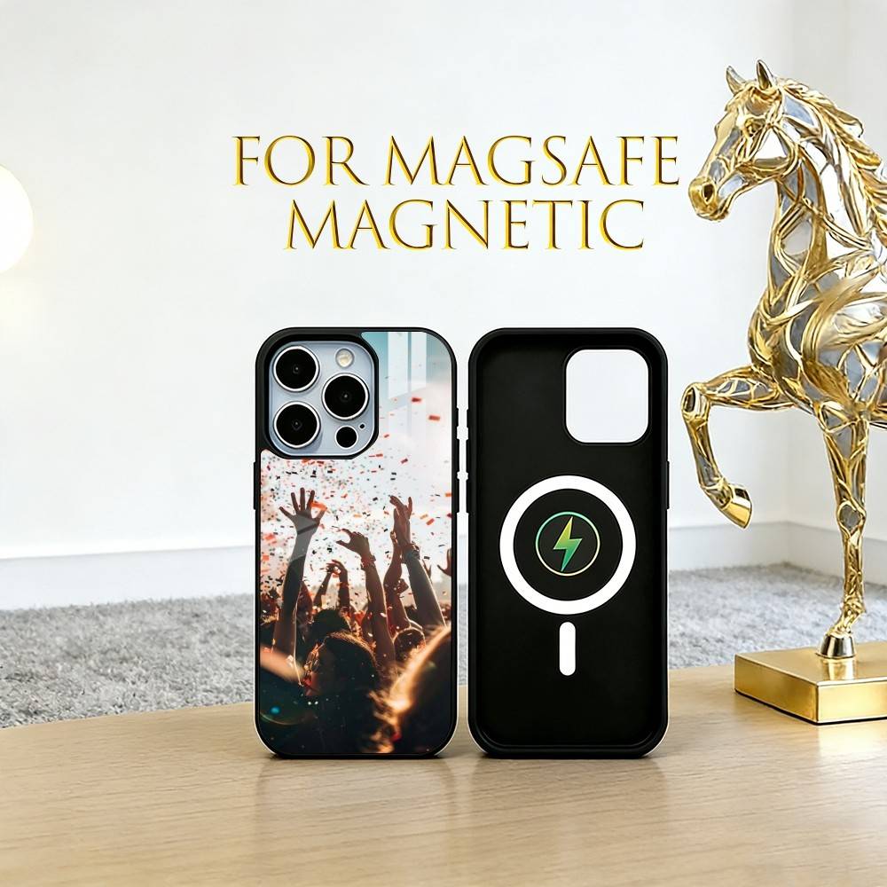 Music Festival Phone Case For iPhone17,16,15,14,13,12,11 Plus,Pro Magnetic For Magsafe Wireless Charging