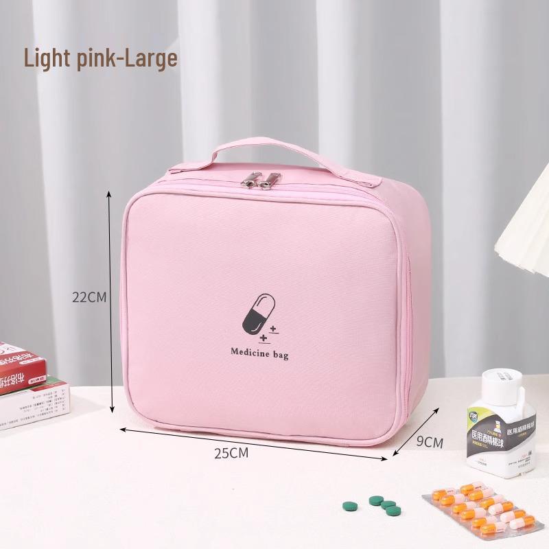 Portable Travel Medicine Organizer: Compact Pill Box & First Aid Kit for Students & Dorms