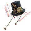 Vintage Gothic Top Hat Industrial Age Hair Accessory with Gears Wing Chain
