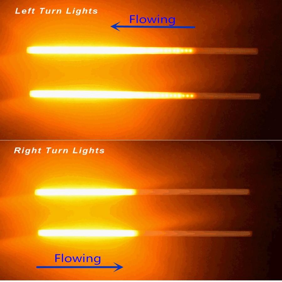 Universal 45cm Motorcycle Sequential Switchback Flowing Led Tail Drl Brake Turn Signal Strobe Strip Lights Waterproof