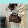 Womens Pu Small Square Handbag With Magnetic Closure For Daily Commuting And Street Style Fashion
