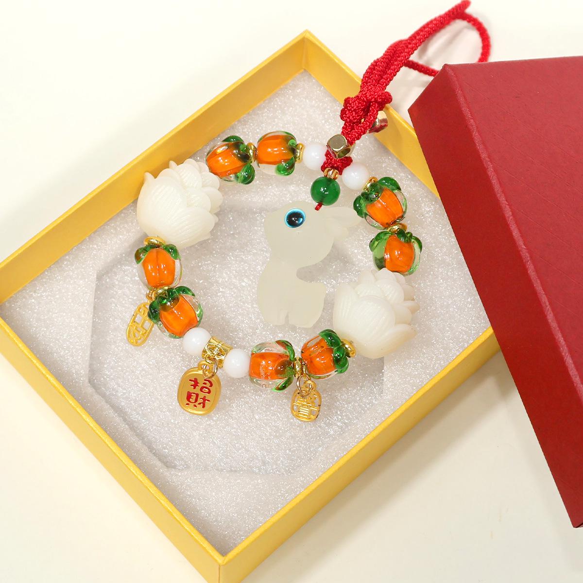 

Luminous Little Deer Peace & Joy Rearview Mirror Pendant: High-End Car Ornament Single Ornament