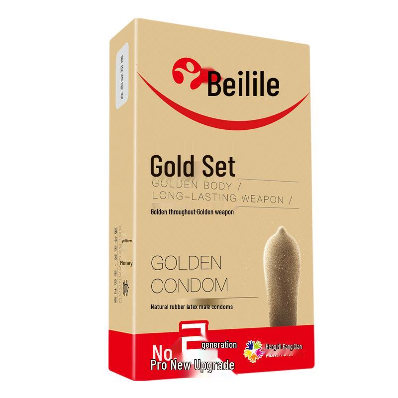 Beilile Ultra-Thin Luminous Vibrating Condoms with Textured G-Spot Design