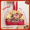 Capybara Canvas Bento Bag: Women's Handheld Lunch Carrier with Drawstring
