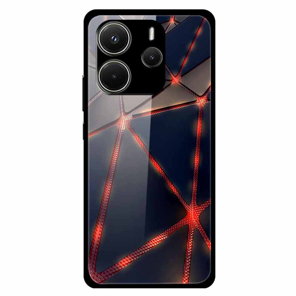 For Xiaomi Redmi Note 14 4G (163.25x76.55x8.16mm) Case Pattern Printed Tempered Glass Phone Cover