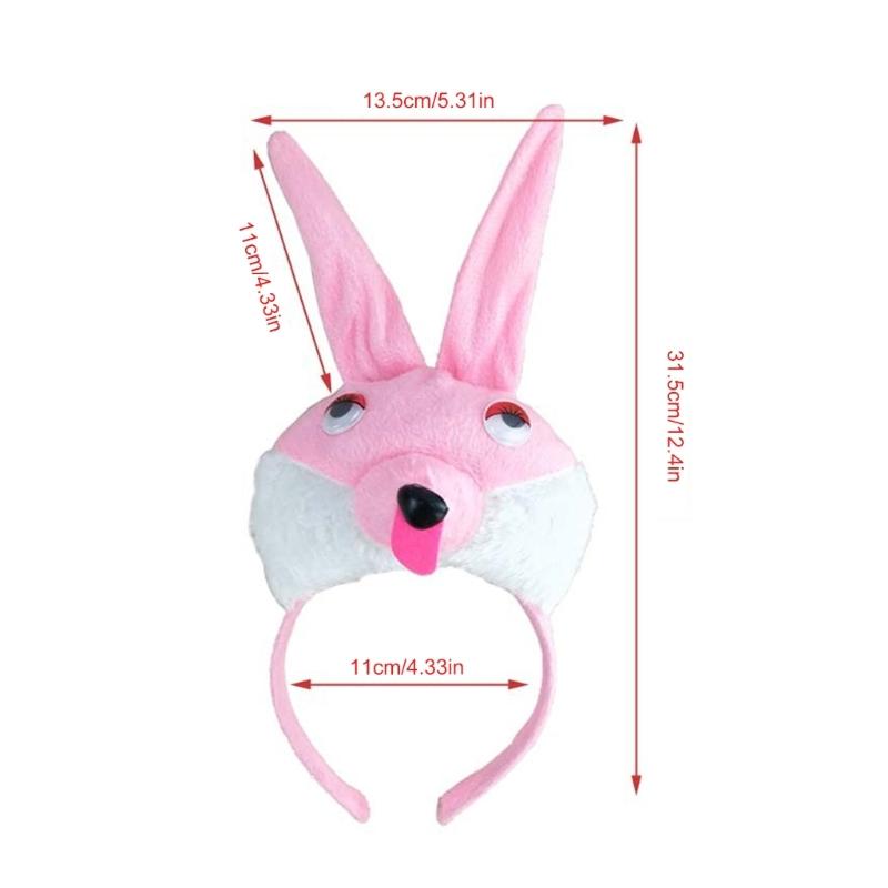 1/3/4pcs Bunnies Costume Set Ears Headband Tail Bowtie Gloves for Kids Halloween Christmas Party Animal Cosplay Costumes