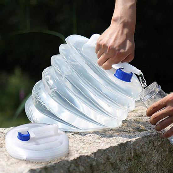 Borsa Secchio Pieghevole per Acqua 5/10/15L Contenitore Bottiglia per Esterno Campeggio Escursionismo