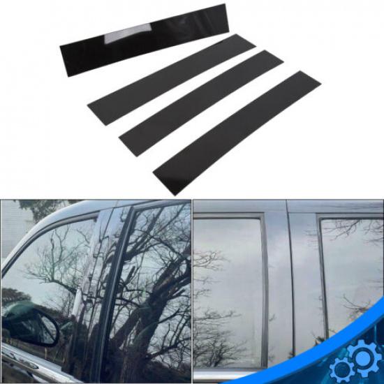 

For Cadillac Escalade 2007-2014 Black B Pillar Posts Door Window Trim Cover Kit