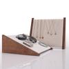 Black Walnut Solid Wood Necklace and Bracelet Display Stand for Jewelry Store Window