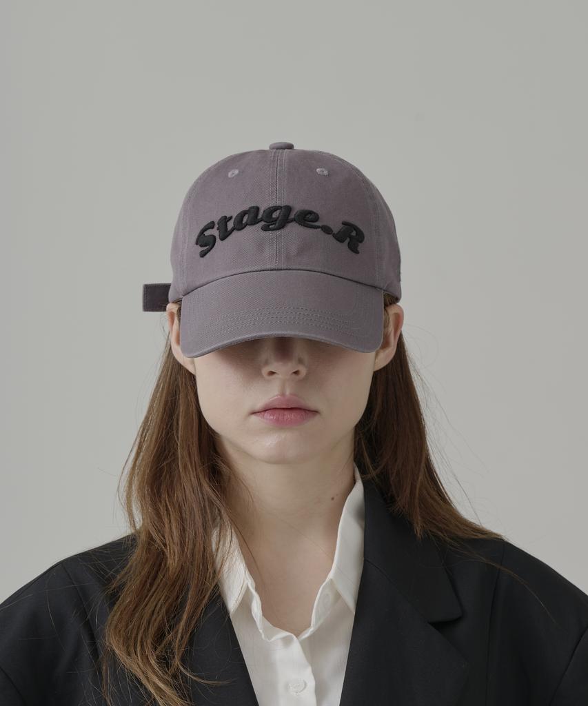 Seuteijial Volume Logo Washed Ball Cap [Gray]