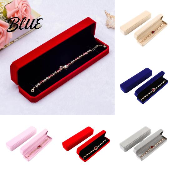 Jewelry Organizer Box Velvet Necklace Gift Storage Dust-Proof Small Handicraft