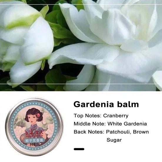 Solid Perfume Chinese Style Body Aroma Balm Long-lasting Jasmine Freesia Osmanthus Natural Flower Fragrance Portable Solid Balm Deodorant Supplies