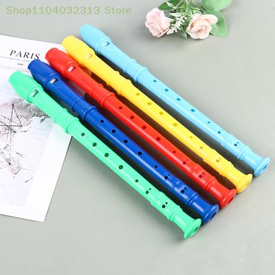1PC Long Flute Woodwind Instrument with 8 Holes Colorful Plastic Music Gift for Kids Random Color