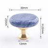 30×20mmSmall Oval Furniture Handle Brass Jewelry Box Drawer Door Knob Cupboard Dressing Cabinet Pulls Crystal Agate Stone Handle