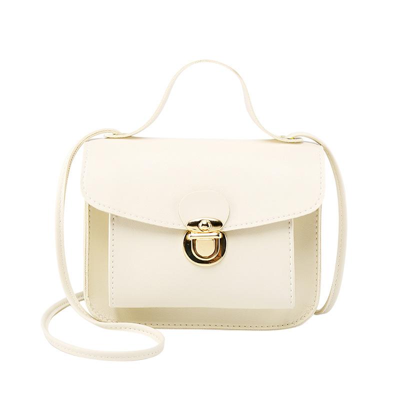 

New Napa pattern women s portable change small square bag summer bag lid lock small bag белый