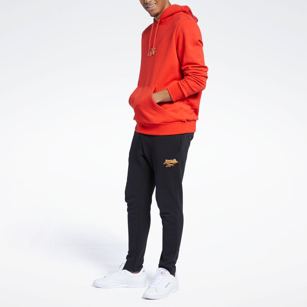 Reebok X Kung Fu Panda Letter Print Hooded Sweatshirt Men Sweatshirt Red H18402