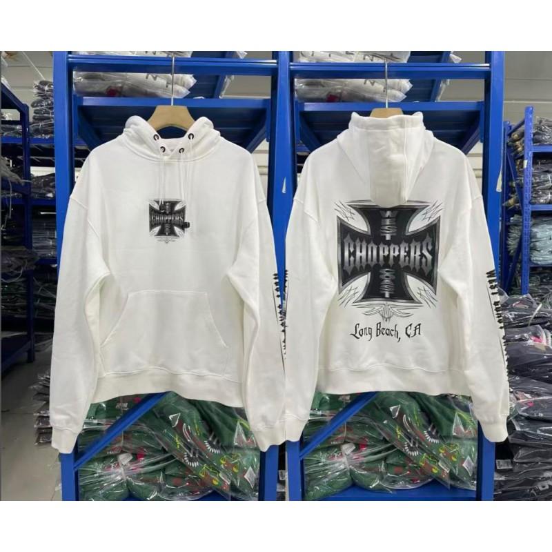 Unisex Oversized Hoodie With Cross Print Vintage Washed Cotton Streetwear Fall Casual Sweatshirt