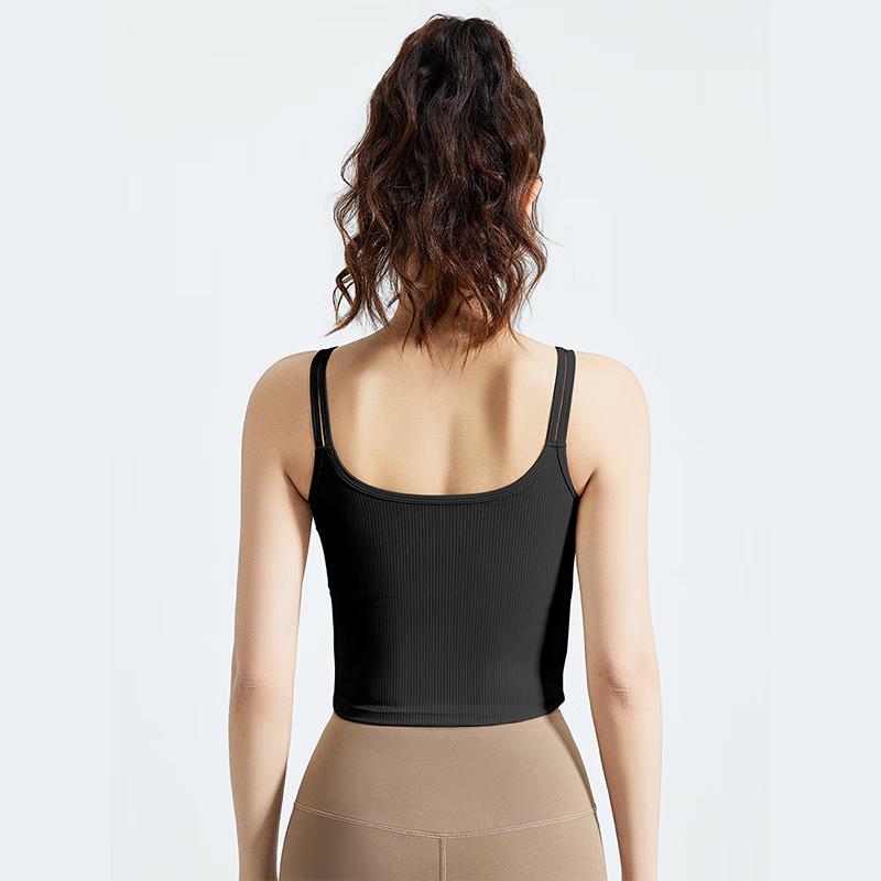 Liangsu Striped Back-Beauty Sports Tank Top