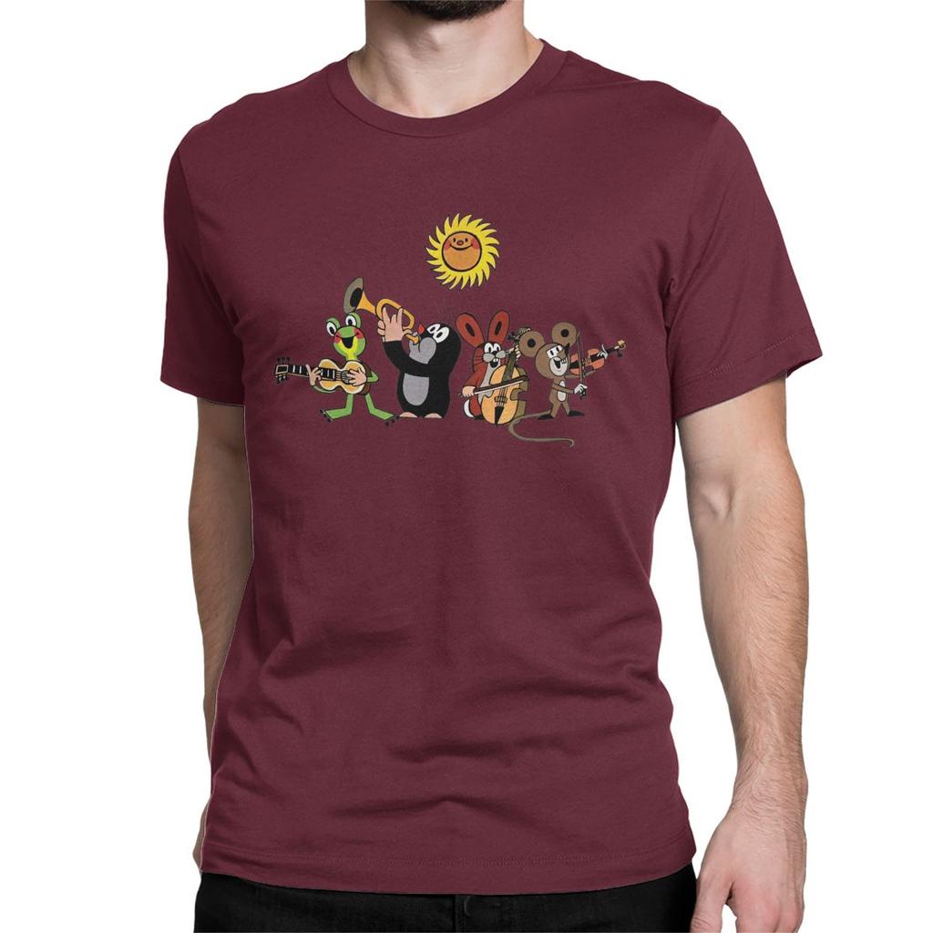 The Little Mole Friends T-Shirt Men Women 100% Cotton T Shirt Cartoon Friends Together Short Sleeve Tee Shirt Summer Clothes