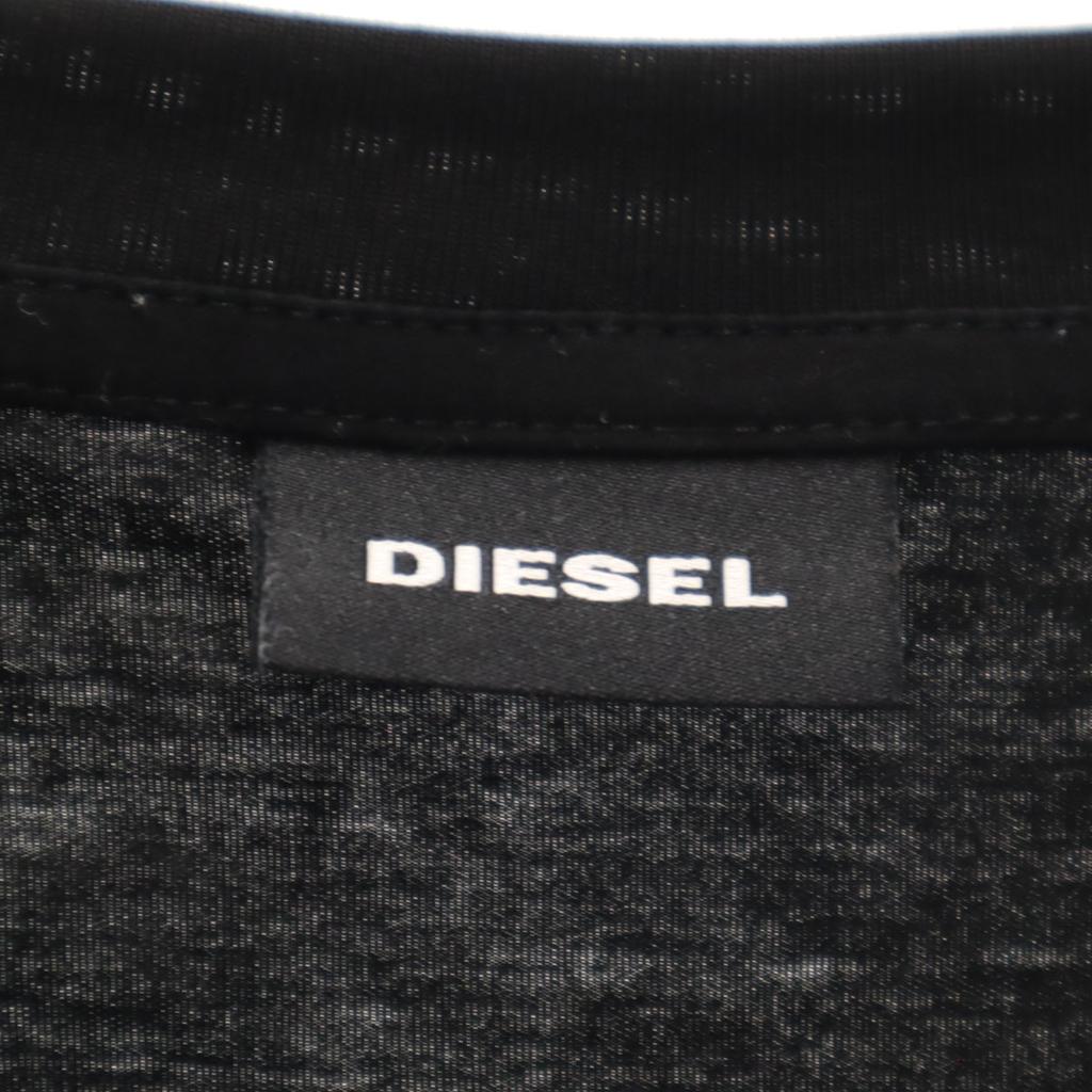 DIESEL Border Pattern Short sleeve Cut XXL black Biggs Men's Used