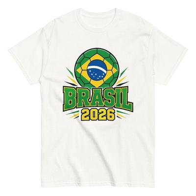 Brasilien 2026 Fußball-Fan-T-Shirt, Brasilien-Fan-T-Shirt, Spielgeschenk, Brasilianischer Fan-Stil