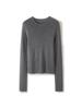 Yangzi Yarn Women's Slim-Fit Wool Sweater with Rolled Hem & Round Neck - 2026 Spring Seamless Knitwear