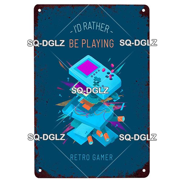 Game Rules Metal Sign Metal Poster Tin Sign Plaque Metal Vintage Wall Decor for Bar Pub Club Man Cave Metal Signs(20x30cm)