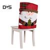 Christmas Chair Cover Cartoon Santa Claus/Snowman/Reindeer Chair Slipcover Holiday Stool Seat Cover for Dining Room Decoration